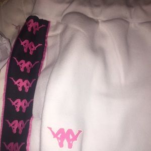 Kappa upside down pink tripe sweats